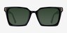 Cabana Solid Black AcetateSunglass Frames from EyeBuyDirect, Front View