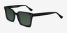 Cabana Solid Black AcetateSunglass Frames from EyeBuyDirect, Angle View