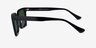 Cabana Solid Black AcetateSunglass Frames from EyeBuyDirect, Side View
