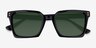 Cabana Solid Black AcetateSunglass Frames from EyeBuyDirect, Closed View