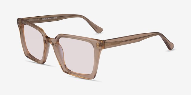 Cabana Translusant Beige AcetateSunglass Frames from EyeBuyDirect, Angle View