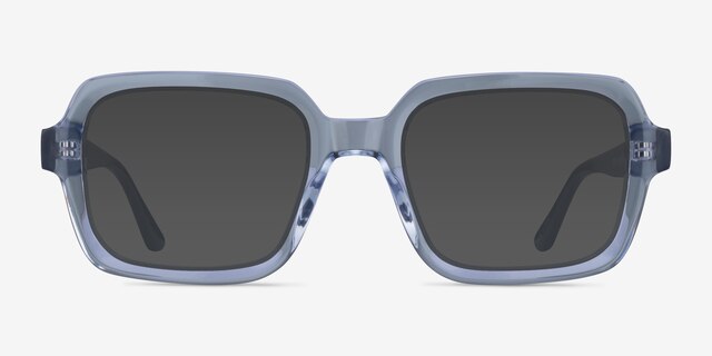 Resort Clear Blue AcetateSunglass Frames from EyeBuyDirect, Front View