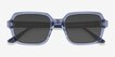 Resort Clear Blue AcetateSunglass Frames from EyeBuyDirect, Closed View
