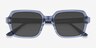 Resort Clear Blue AcetateSunglass Frames from EyeBuyDirect, Closed View