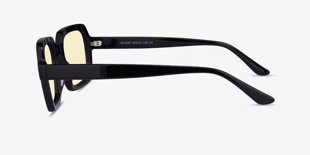Resort Black AcetateSunglass Frames from EyeBuyDirect, Side View