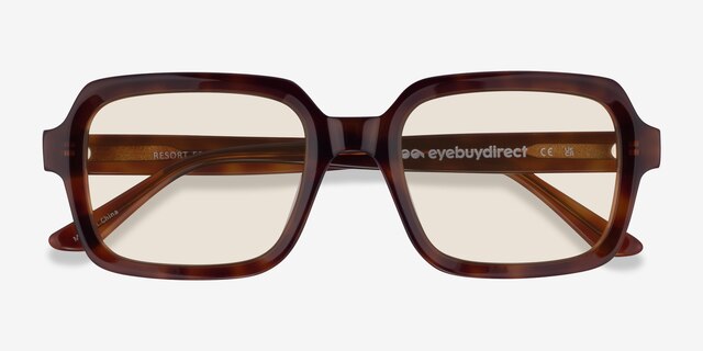 Resort Tortoise AcetateSunglass Frames from EyeBuyDirect, Closed View