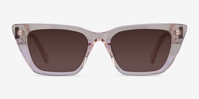 Natalie Crystal Nude Acetate Sunglass Frames from EyeBuyDirect