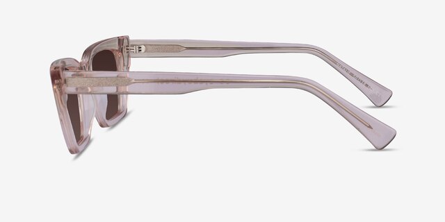 Natalie Crystal Nude AcetateSunglass Frames from EyeBuyDirect, Side View