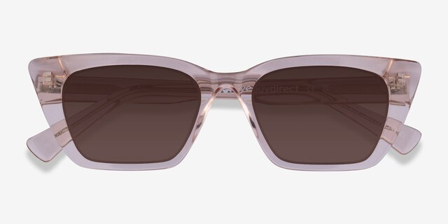 Natalie Crystal Nude AcetateSunglass Frames from EyeBuyDirect, Closed View
