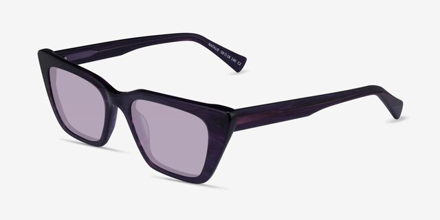 Natalie Purple AcetateSunglass Frames from EyeBuyDirect, Angle View