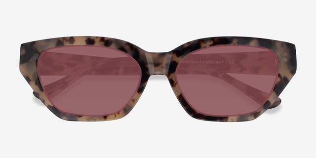 Celeste Ivory Tortoise AcetateSunglass Frames from EyeBuyDirect, Closed View