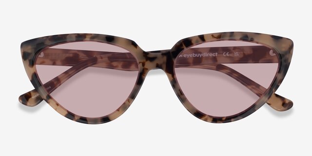 Ariana Ivory Tortoise AcetateSunglass Frames from EyeBuyDirect, Closed View