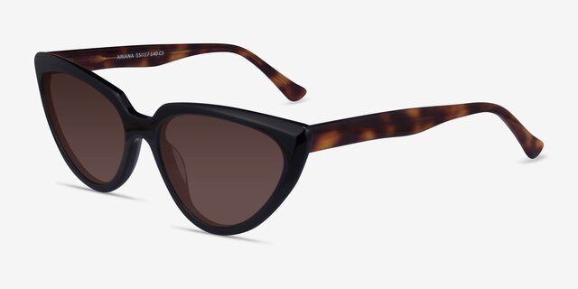 Ariana Dark Tortoise AcetateSunglass Frames from EyeBuyDirect, Angle View