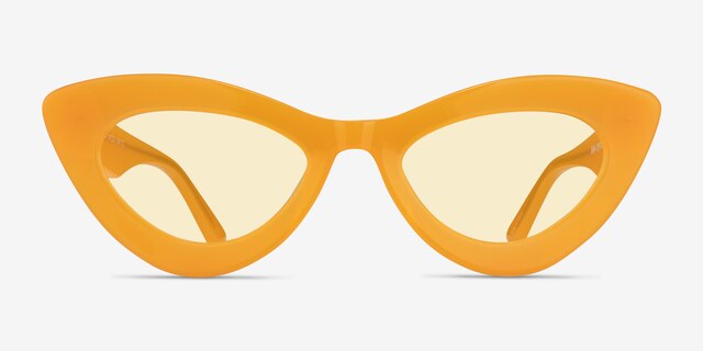 Francesca Crystal Yellow AcetateSunglass Frames from EyeBuyDirect, Front View