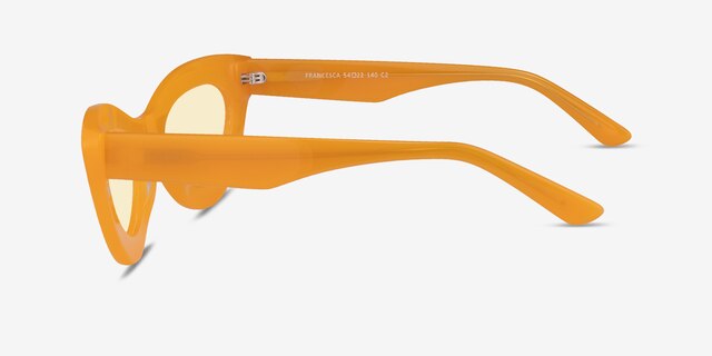 Francesca Crystal Yellow AcetateSunglass Frames from EyeBuyDirect, Side View