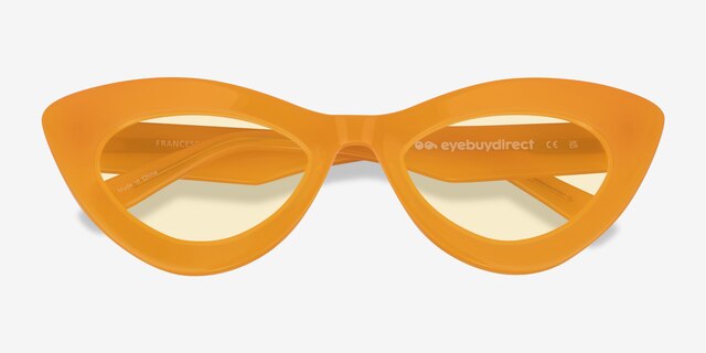 Francesca Crystal Yellow AcetateSunglass Frames from EyeBuyDirect, Closed View