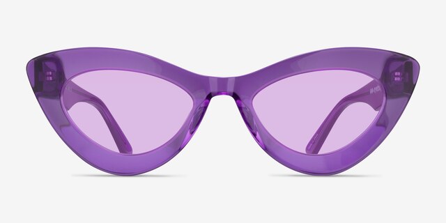 Francesca Crystal Purple AcetateSunglass Frames from EyeBuyDirect, Front View