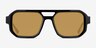 Modernist Black AcetateSunglass Frames from EyeBuyDirect, Front View