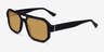 Modernist Black AcetateSunglass Frames from EyeBuyDirect, Angle View