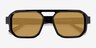 Modernist Black AcetateSunglass Frames from EyeBuyDirect, Closed View