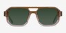 Modernist Gradient Brown Crystal AcetateSunglass Frames from EyeBuyDirect, Front View
