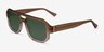 Modernist Gradient Brown Crystal AcetateSunglass Frames from EyeBuyDirect, Angle View