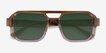 Modernist Gradient Brown Crystal AcetateSunglass Frames from EyeBuyDirect, Closed View
