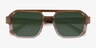 Modernist Gradient Brown Crystal AcetateSunglass Frames from EyeBuyDirect, Closed View