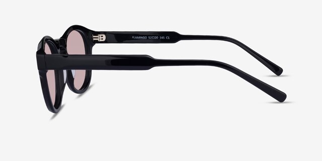Flamingo Black AcetateSunglass Frames from EyeBuyDirect, Side View