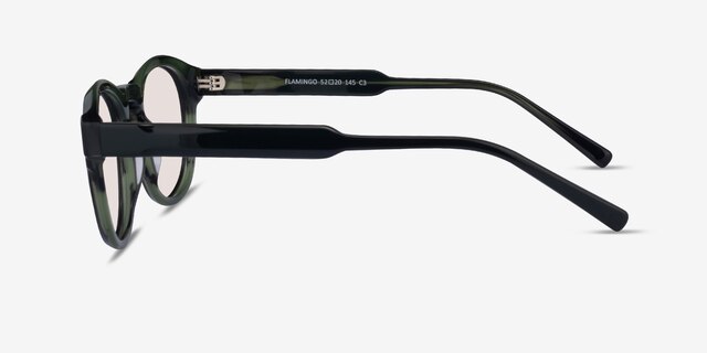 Flamingo Green AcetateSunglass Frames from EyeBuyDirect, Side View