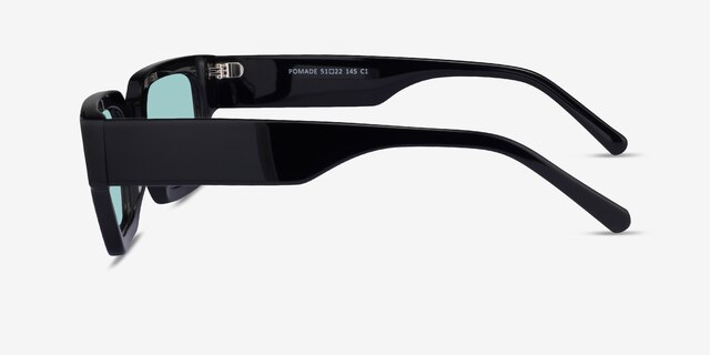 Pomade Black AcetateSunglass Frames from EyeBuyDirect, Side View