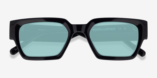Pomade Black AcetateSunglass Frames from EyeBuyDirect, Closed View