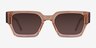 Pomade Translusant Peach AcetateSunglass Frames from EyeBuyDirect, Front View