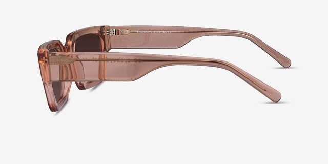 Pomade Translusant Peach AcetateSunglass Frames from EyeBuyDirect, Side View