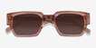 Pomade Translusant Peach AcetateSunglass Frames from EyeBuyDirect, Closed View