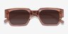 Pomade Translusant Peach AcetateSunglass Frames from EyeBuyDirect, Closed View