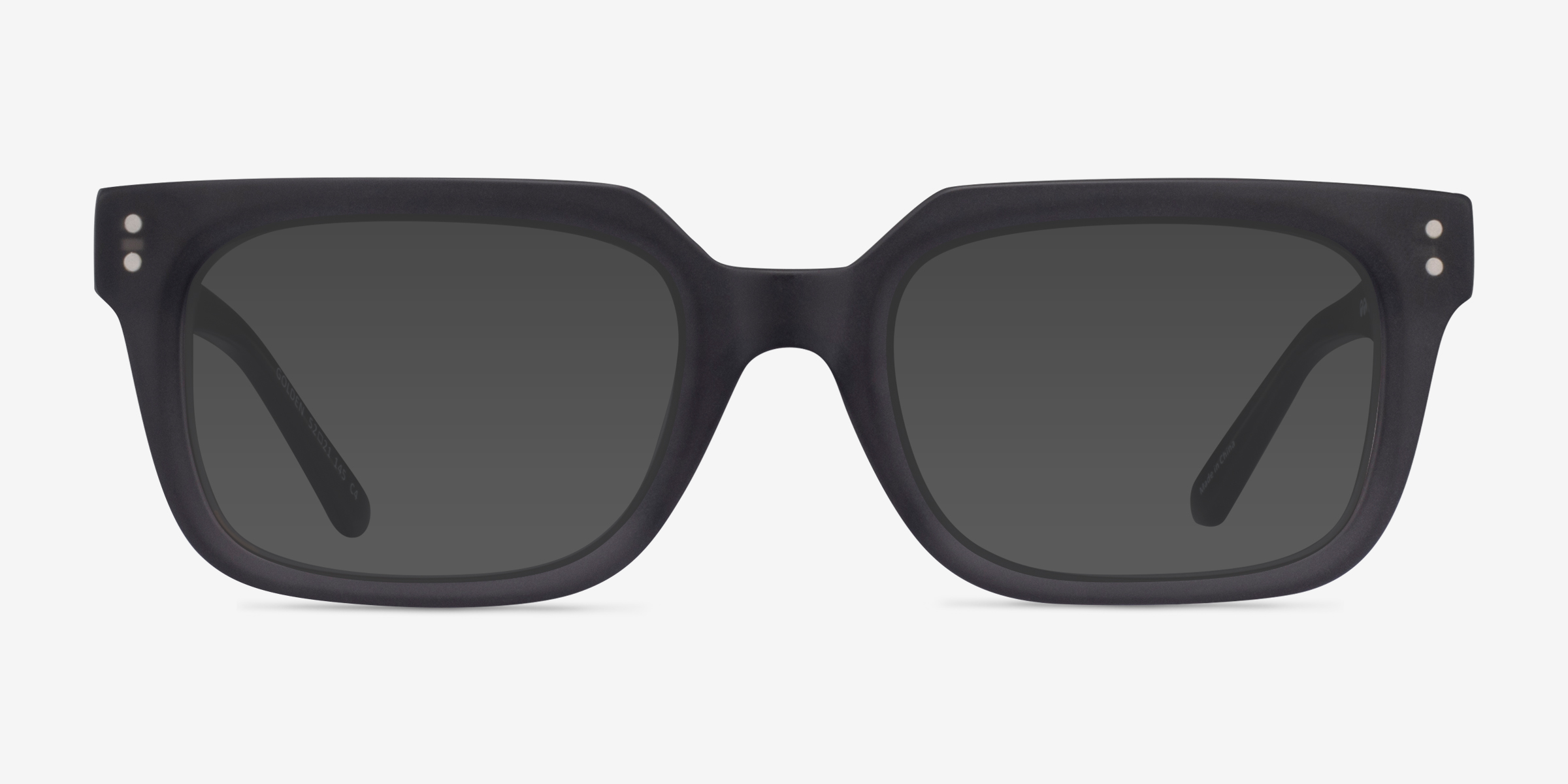 Golden Rectangle Matte Gray Frame Prescription Sunglasses Eyebuydirect