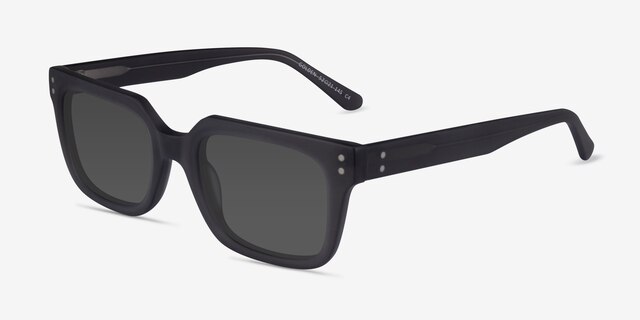 Golden Matte Gray AcetateSunglass Frames from EyeBuyDirect, Angle View