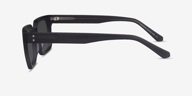 Golden Matte Gray AcetateSunglass Frames from EyeBuyDirect, Side View