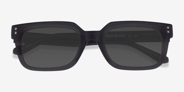 Golden Matte Gray AcetateSunglass Frames from EyeBuyDirect, Closed View
