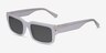 Croquet Matte Light Smoke AcetateSunglass Frames from EyeBuyDirect, Angle View