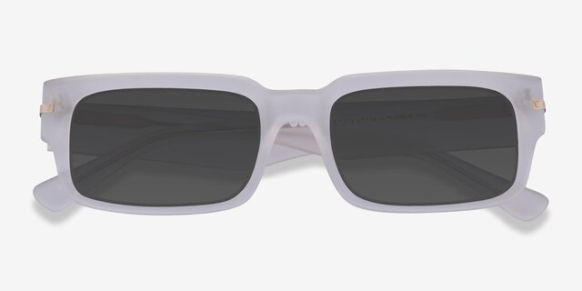 Croquet Matte Light Smoke AcetateSunglass Frames from EyeBuyDirect, Closed View