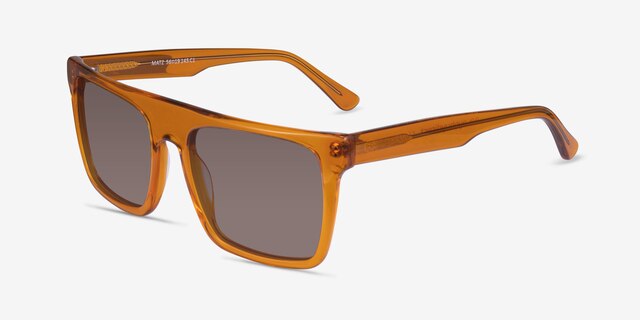 Matz Clear Brown AcetateSunglass Frames from EyeBuyDirect, Angle View