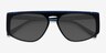 Skya Bilayer Black Blue AcetateSunglass Frames from EyeBuyDirect, Closed View