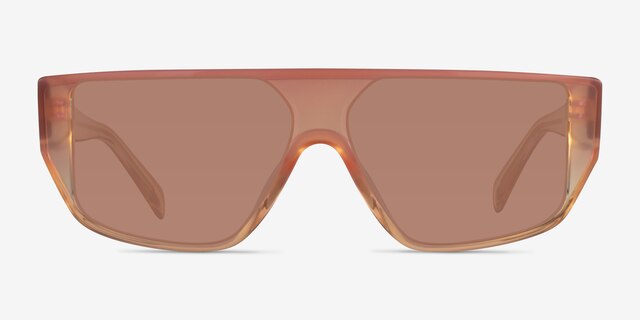 Lina Gradient Orange AcetateSunglass Frames from EyeBuyDirect, Front View