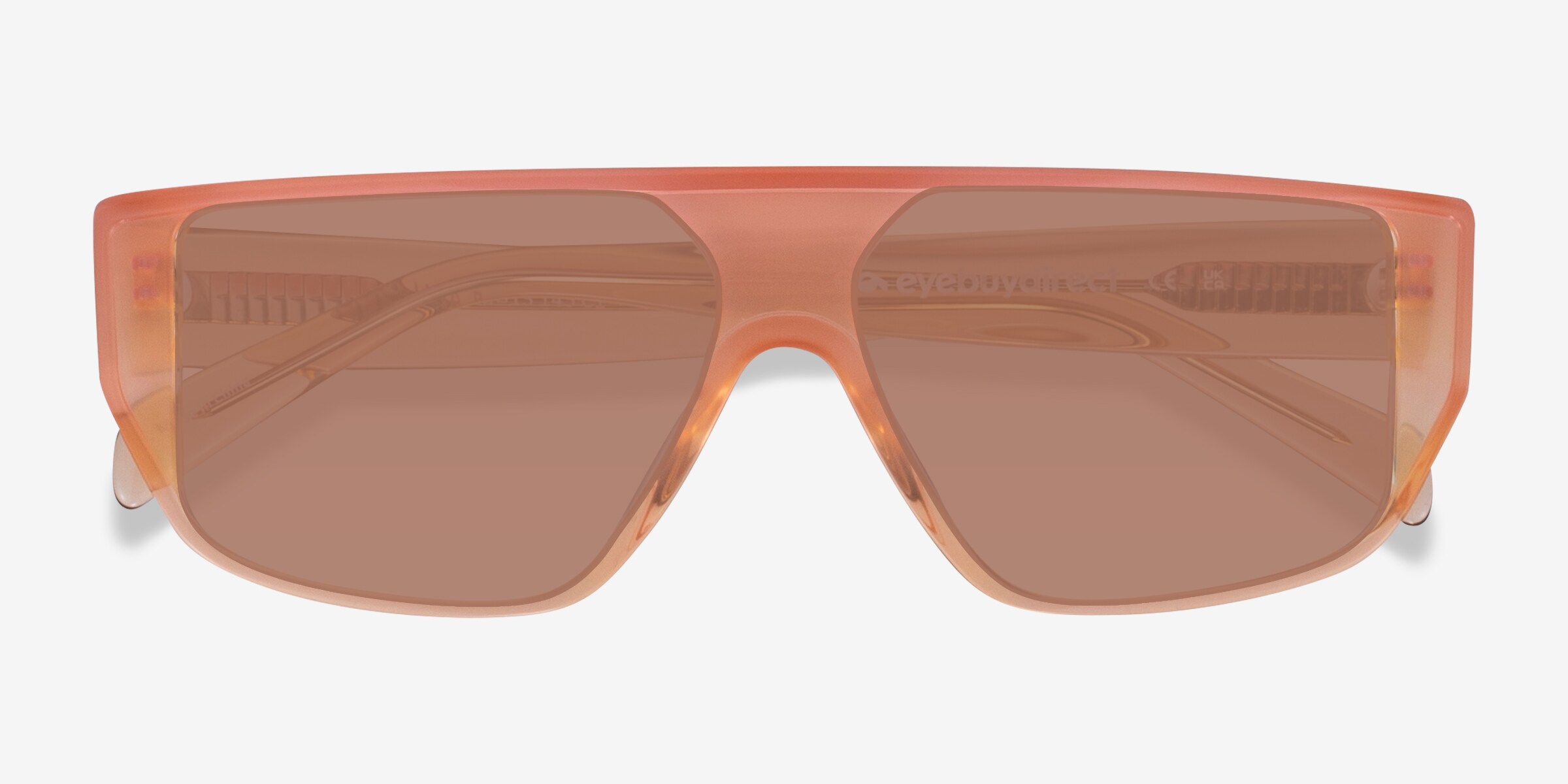 Brand New Batali Neon Orange Frame Aviator Sunglasses Gradient Lens Unisex Pilot Military Neon Classic Sunglasses - Mambo  main image 3