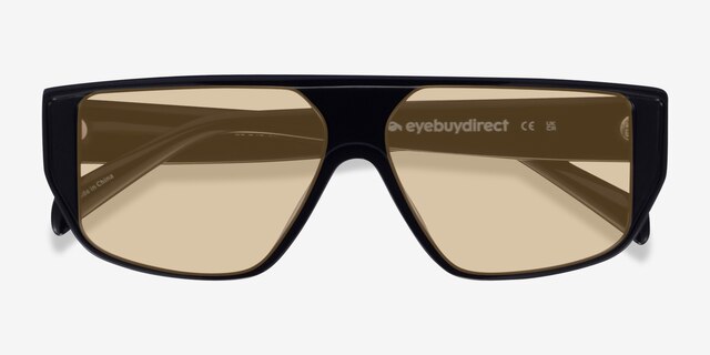Lina Black AcetateSunglass Frames from EyeBuyDirect, Closed View