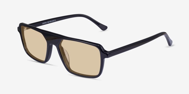 Zirfas Black AcetateSunglass Frames from EyeBuyDirect, Angle View