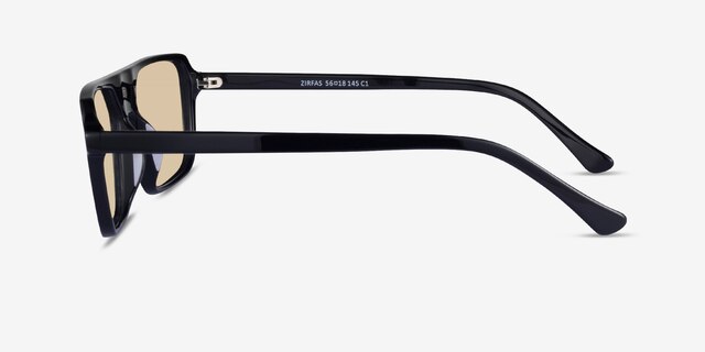 Zirfas Black AcetateSunglass Frames from EyeBuyDirect, Side View