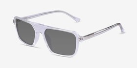 Zirfas Crystal Clear Acétate Soleil de Lunette de vue d'EyeBuyDirect, Vue d'Angle